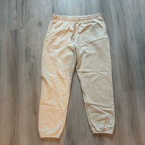 Cream sweatpants